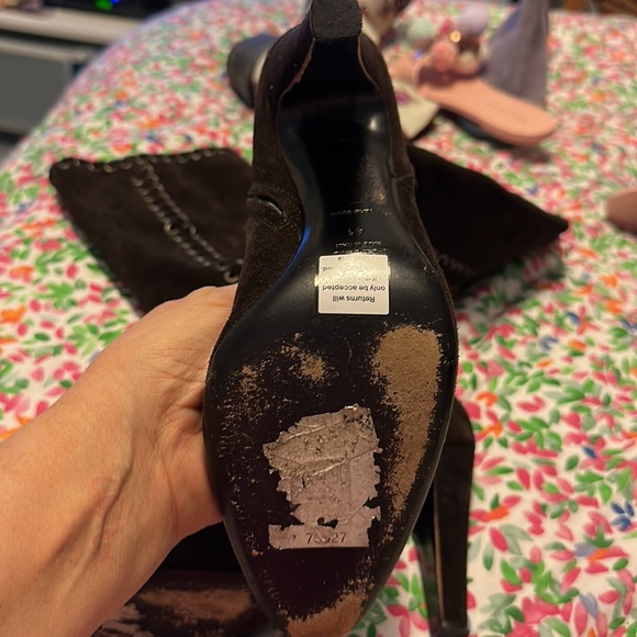 Prada Brown suede high leather boots - Picture 6 of 7